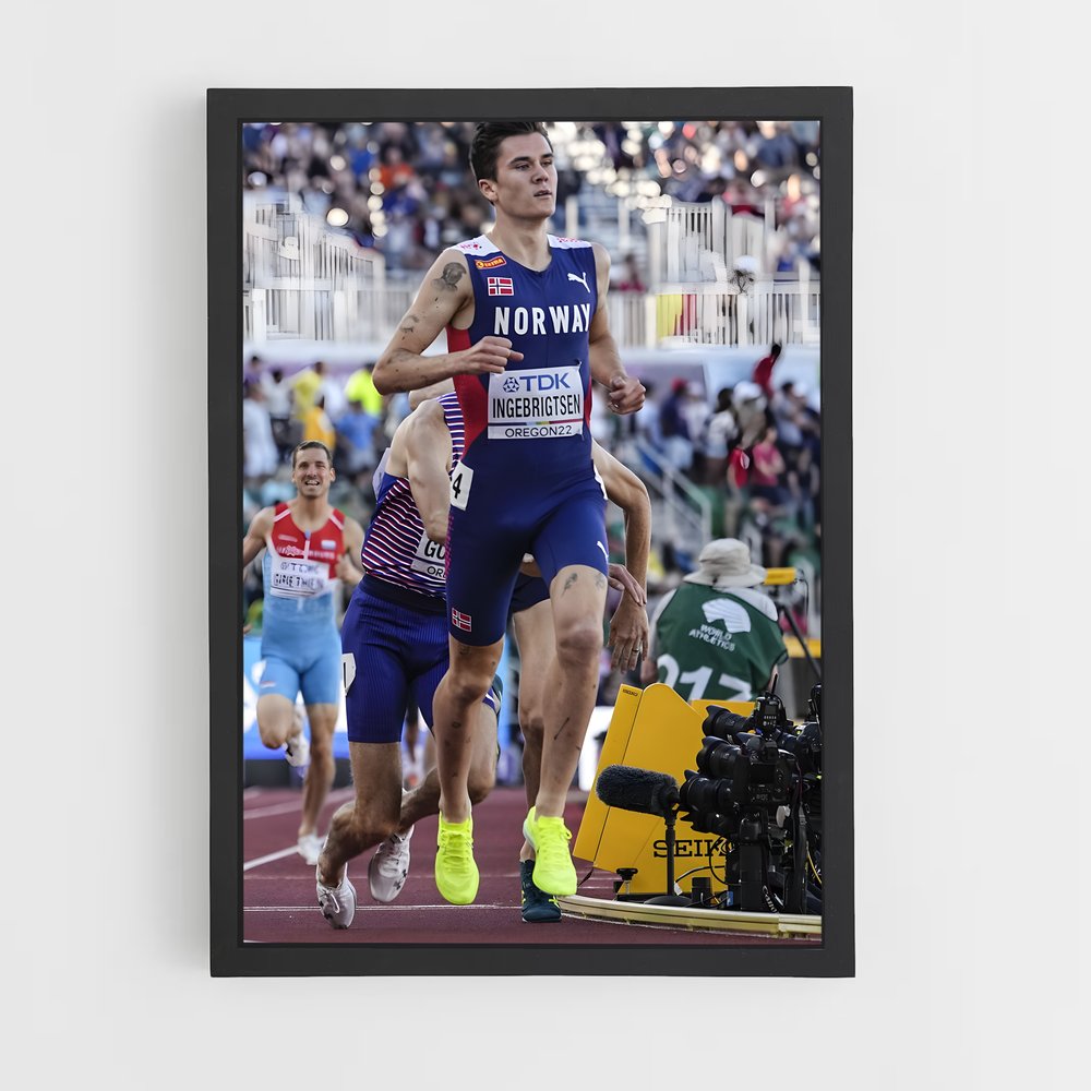 Poster Jakob ingebrigtsen – affiche Athlétisme (vue 2)